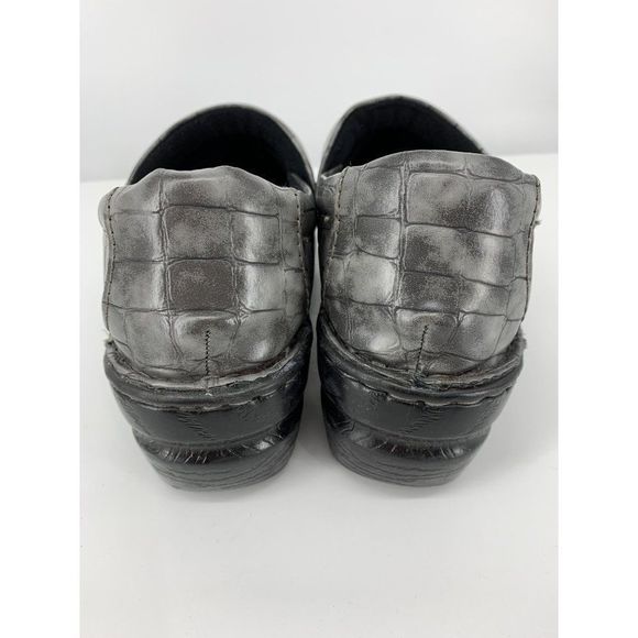 BOC Womens Peggy Clogs Shoes Gray Croc Emboss C45728 Slip On 9 M 2952 - Picture 4 of 11